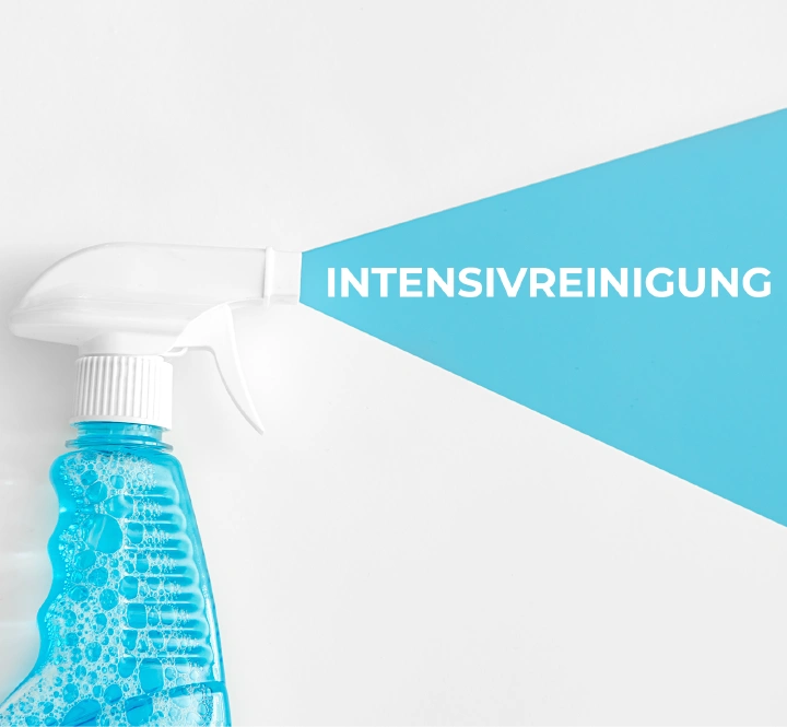 Sprühflasche mit Reinigungsmittel – Intensivreinigung durch die intense Gebäudereinigung